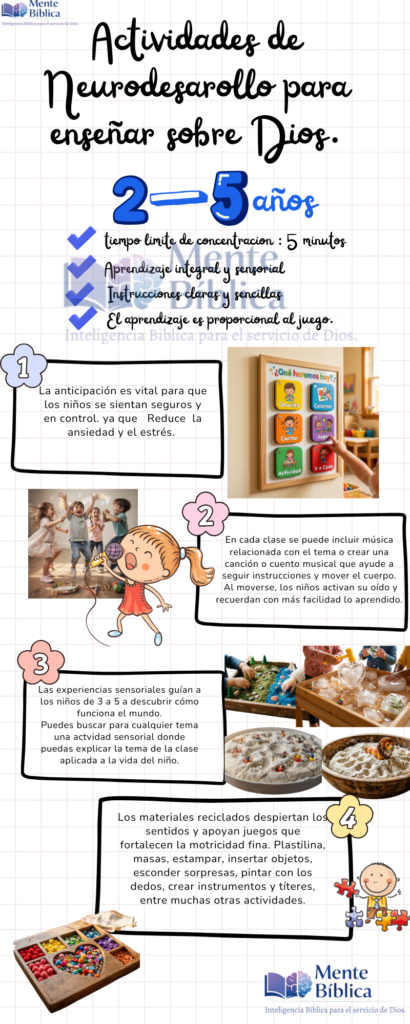 actividades bíblicas para niños de 3 a 5 años escuela dominical